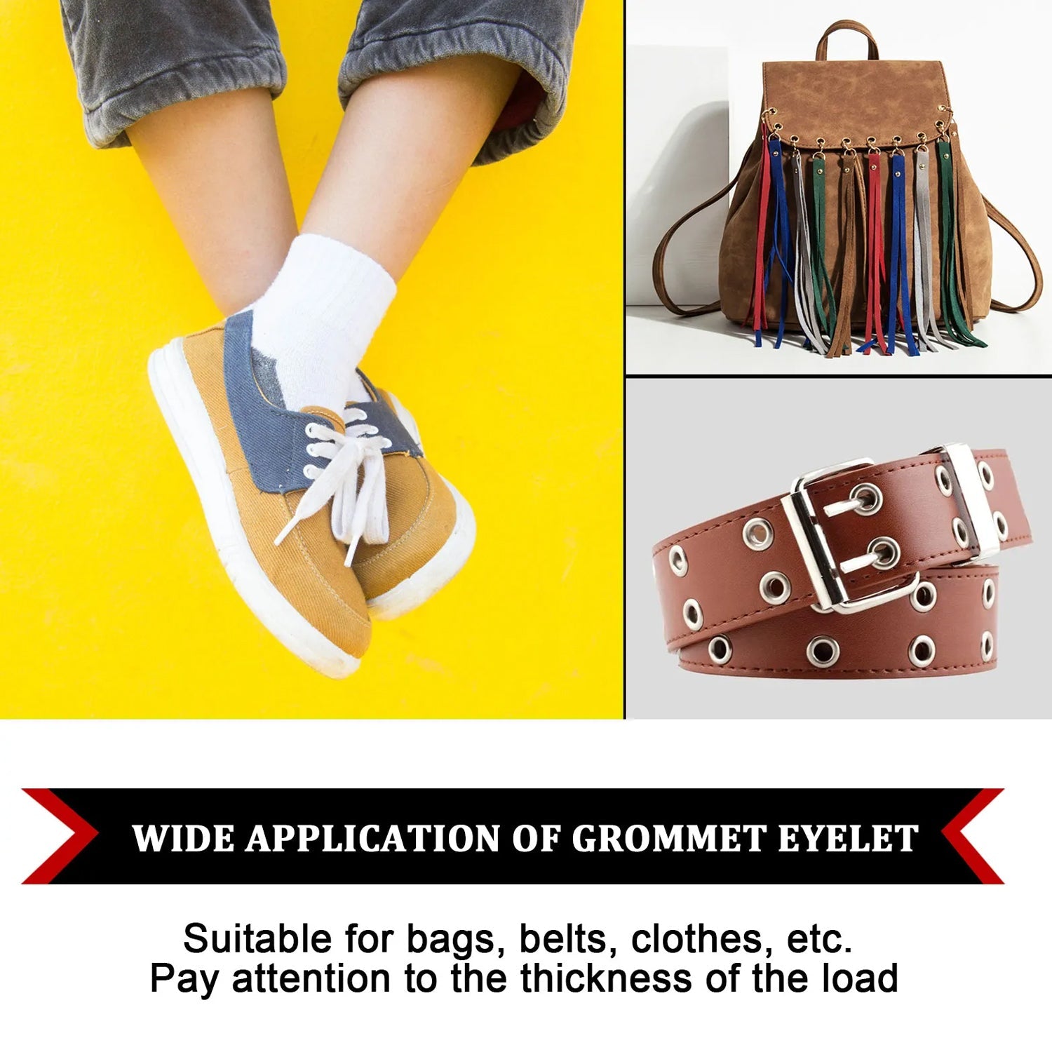 Grommet Setting Tool with 25 PCS Gold Eyelets Grommets Steel Hole Punch Setter Kit for Leather, Canvas, All Fabrics Men and Women Clothes, Shoes, Belts, Crafts Grommet Setting Tool with 25 PCS Gold Eyelets Grommets Steel Hole Punch Setter Kit for Leather, Canvas, All Fabrics Men and Women Clothes, Shoes, Belts, Crafts